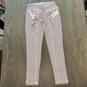 NWT Pacifica by Pacific Blue Wine Stripe 100% Cotton Pants Size S